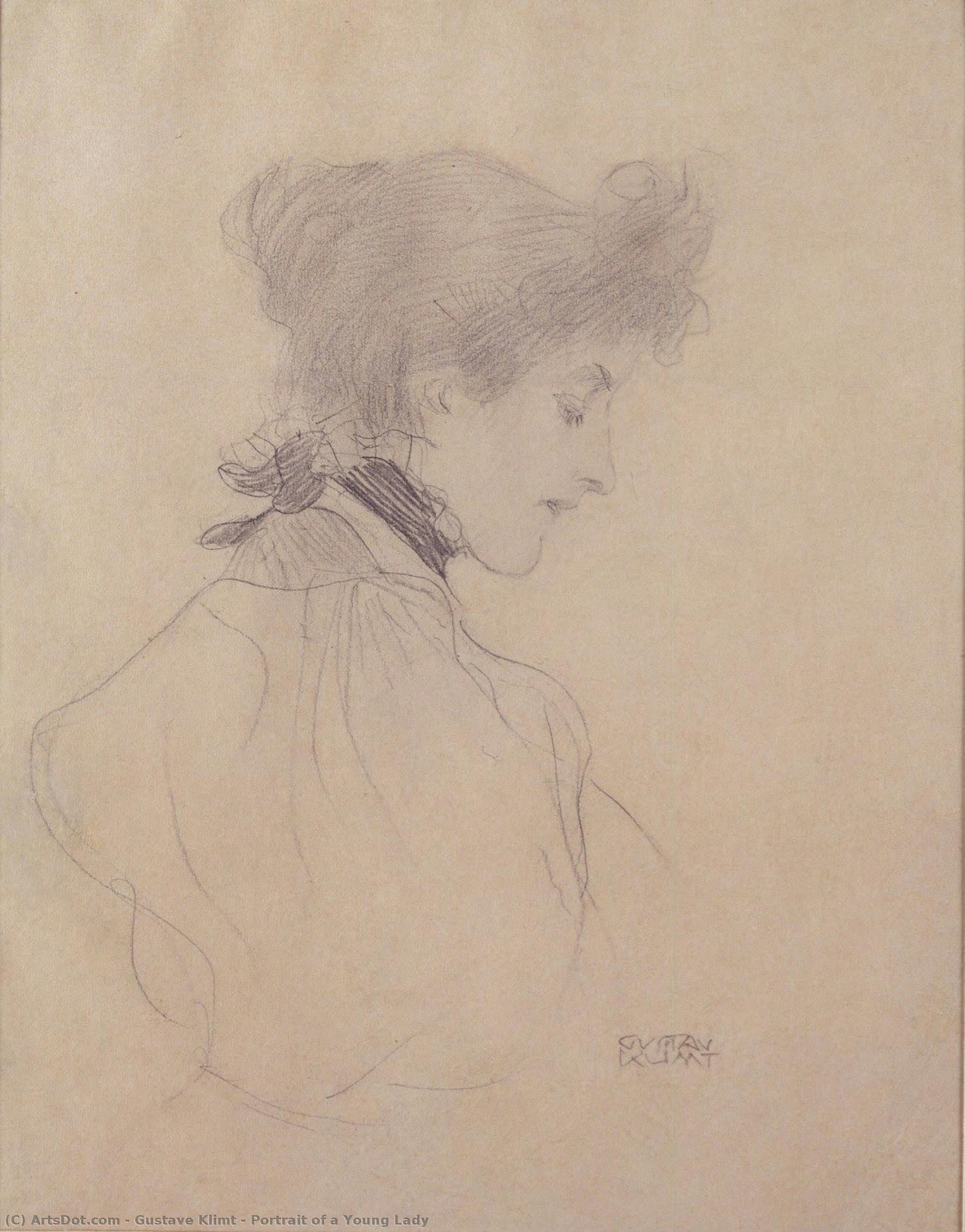 Portrait Of A Young Lady — Gustav Klimt