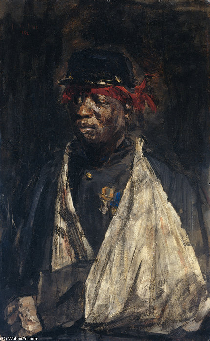 Portret Van De Gewonde Knil — Isaac Lazarus Israels