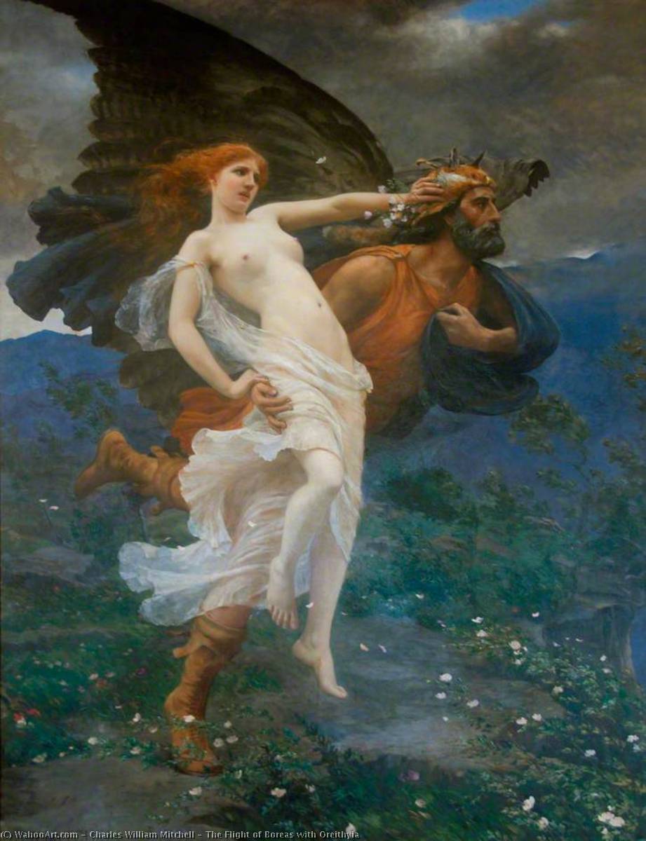 The Flight Of Boreas With Oreithyia — Charles William Mitchell