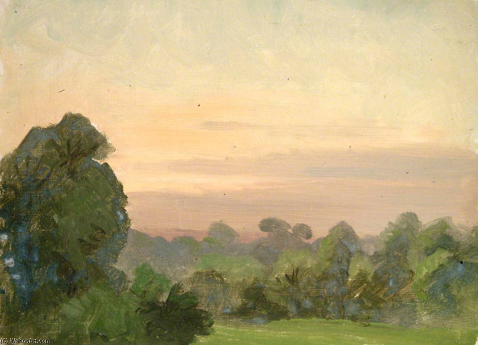 Trees And Calm Sky — Sidney Herbert Sime