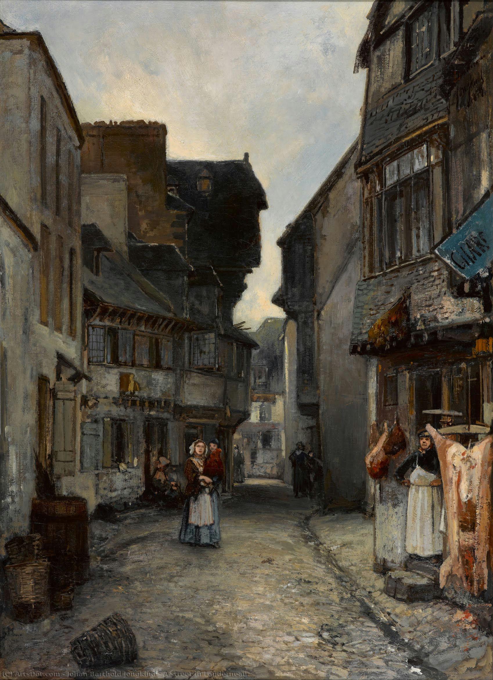 A Street In Landerneau — Johan Barthold Jongkind