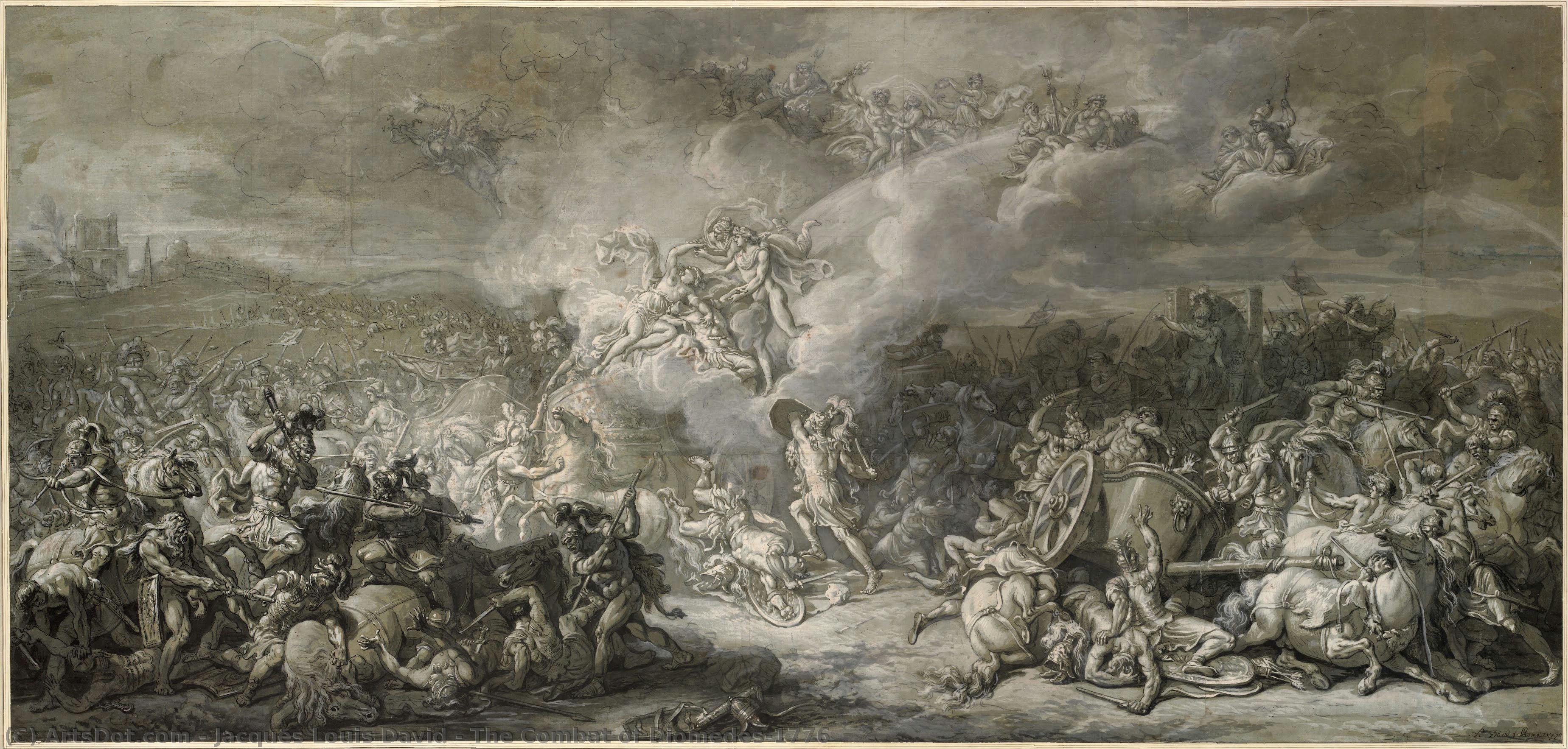 The Combat Of Diomedes,1776 — Jacques-louis David