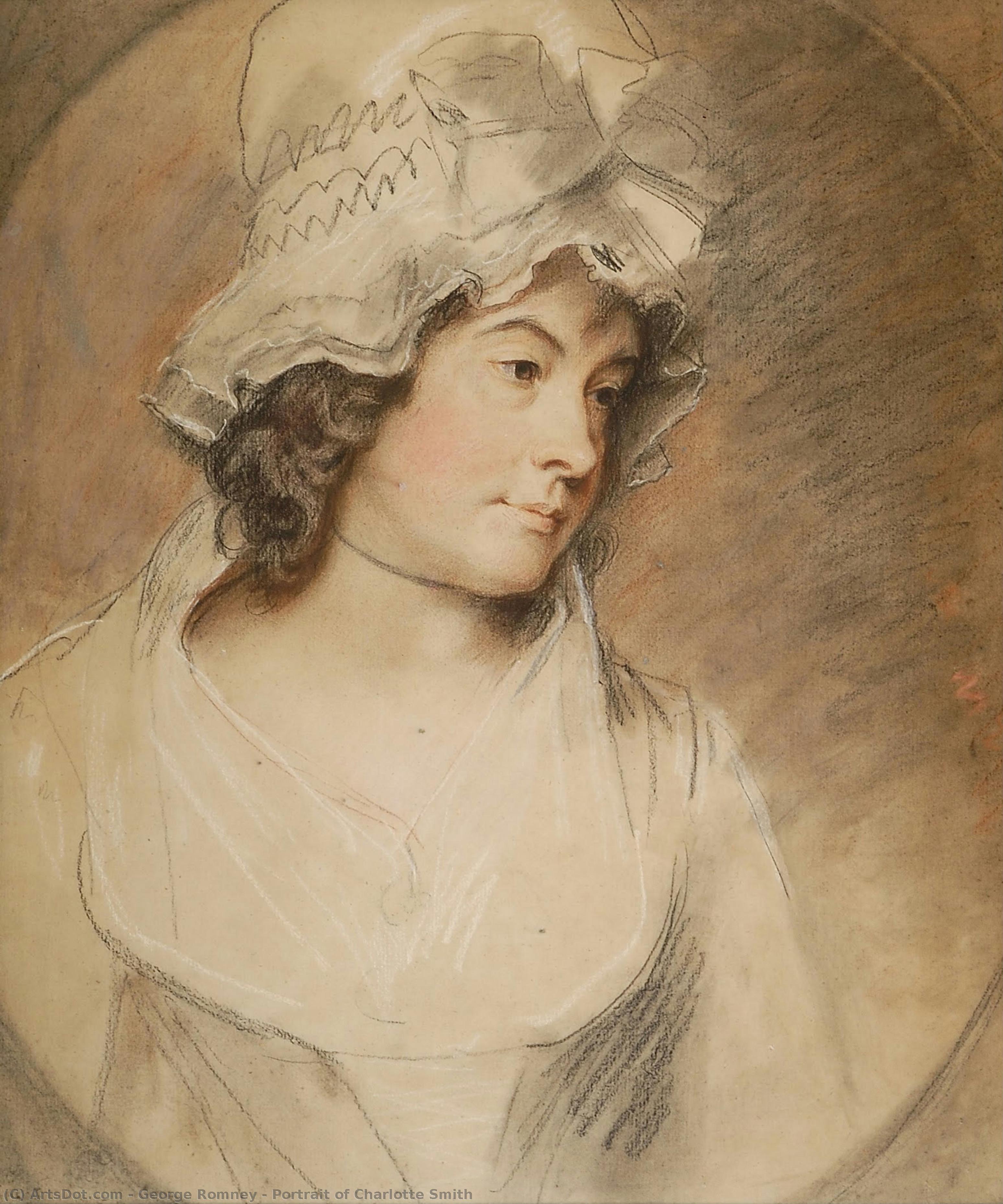 Portrait Of Charlotte Smith — George Romney