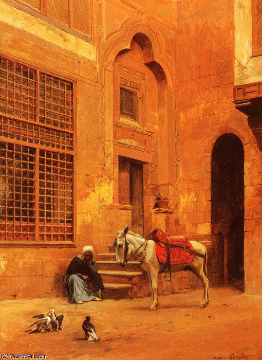 In The Courtyard — Eugène Alexis Girardet