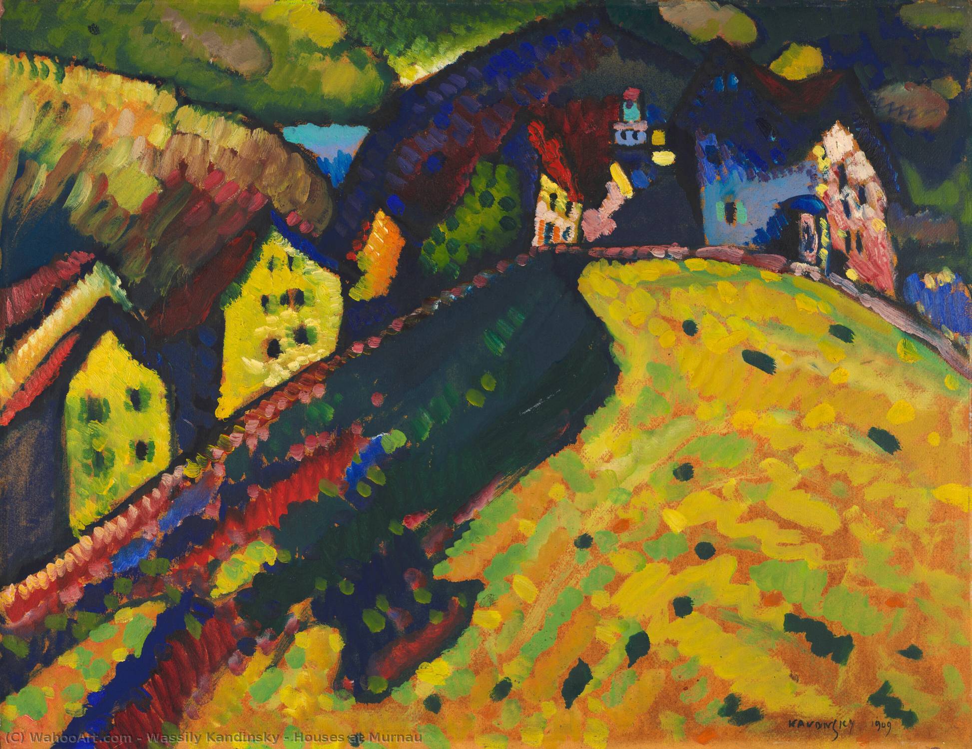 Houses At Murnau — Wassily Wassilyevich Kandinsky