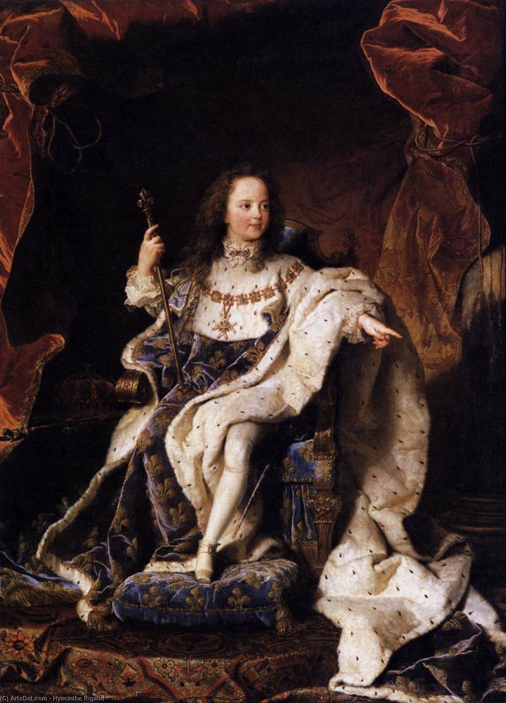 State Portrait Of Louis Xv — Hyacinthe Rigaud