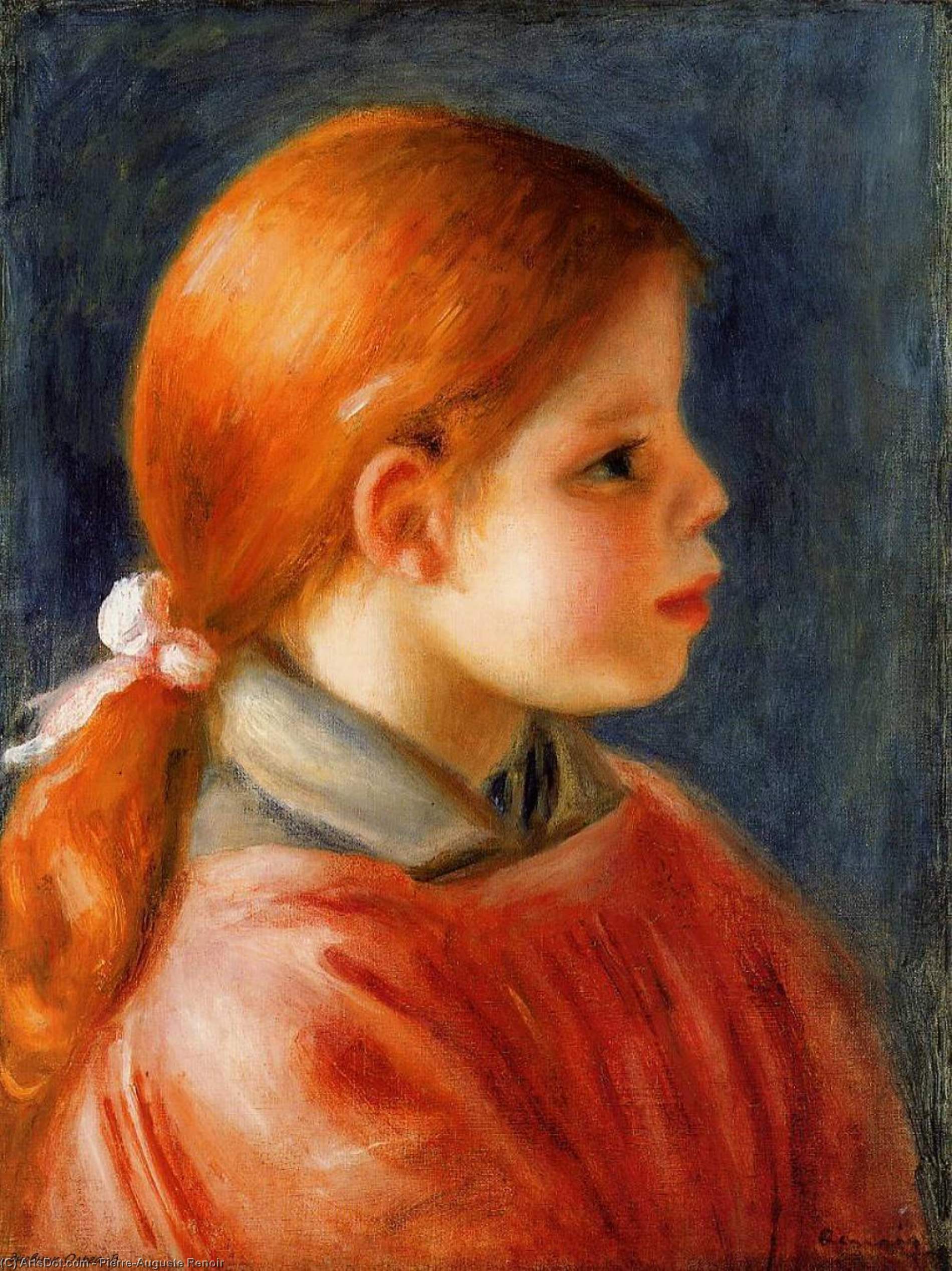 Head Of A Young Woman — Pierre-auguste Renoir