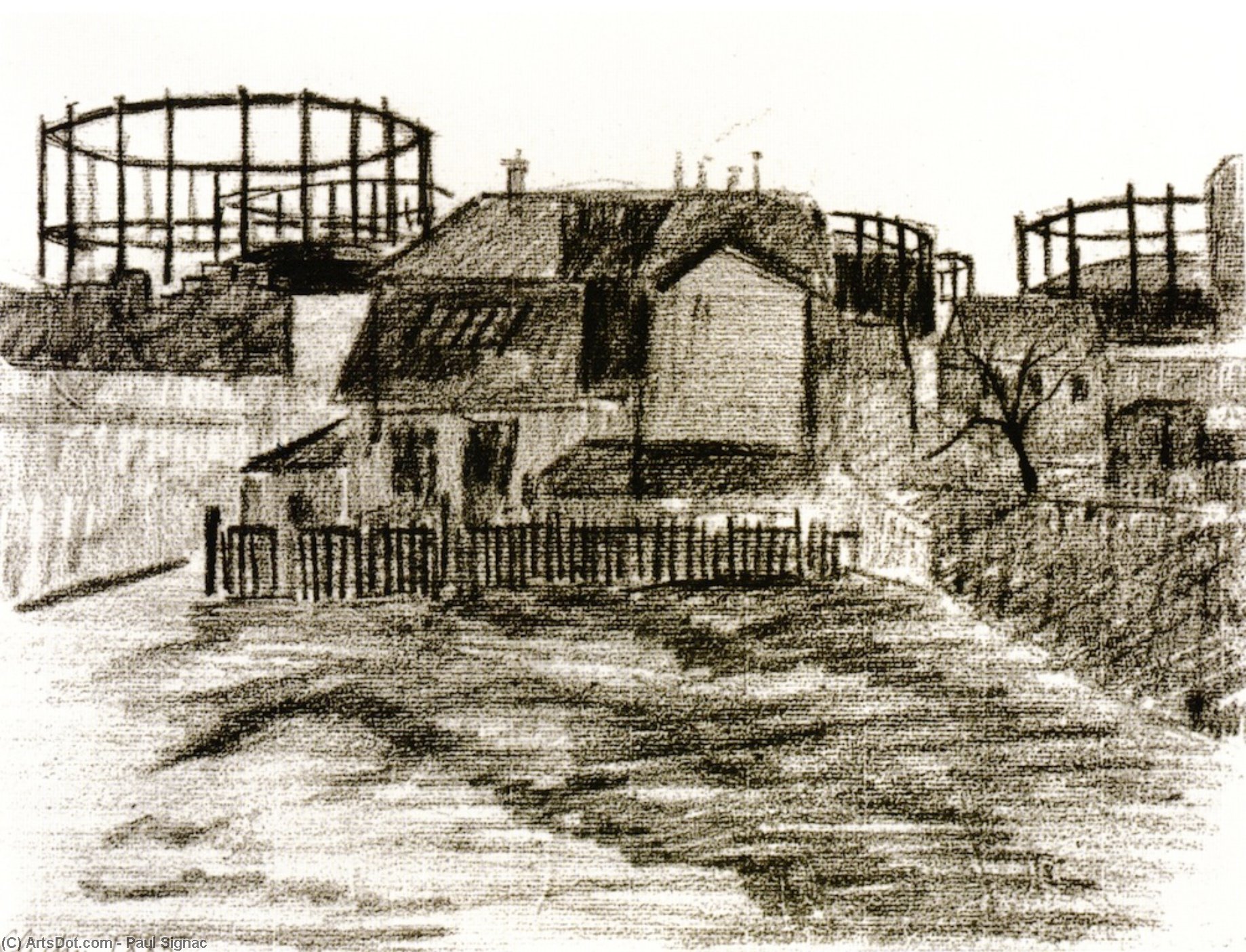The Gas Tanks At Clichy — Paul Signac