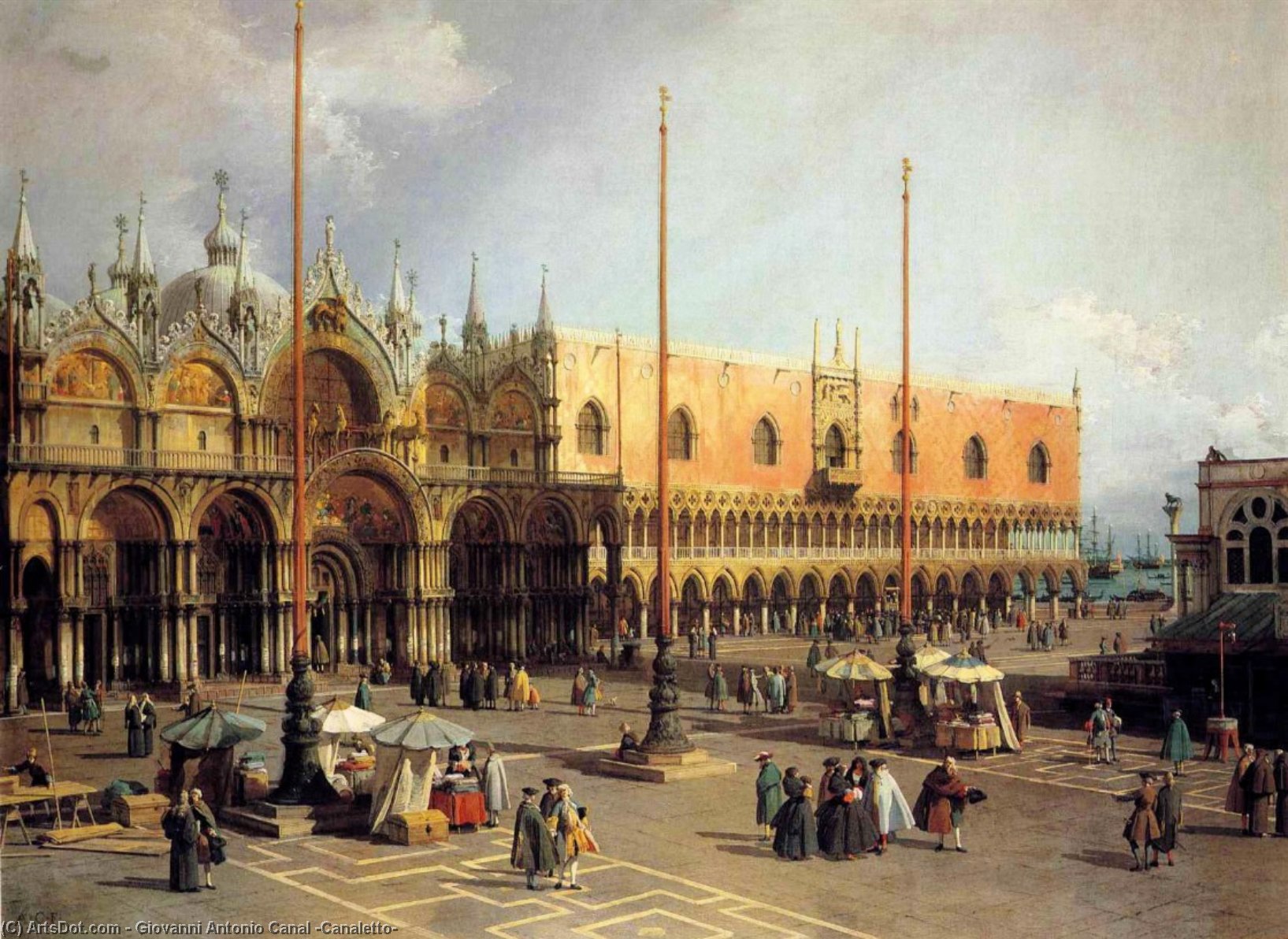View Of The Church And The Doge's Palace From The Procuratie Vecchie — Canaletto