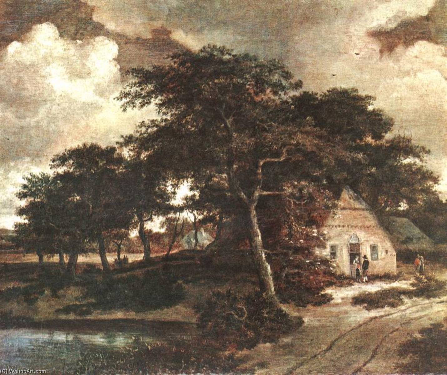 Landscape With A Hut — Meyndert Hobbema