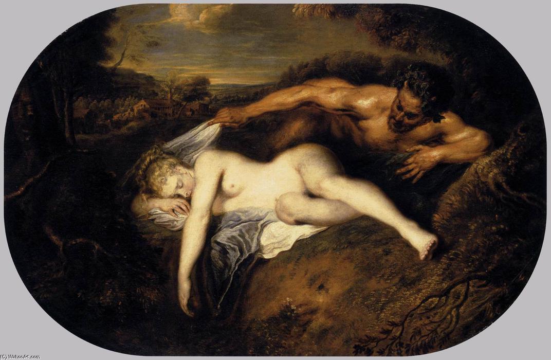 Jupiter And Antiope — Jean-antoine Watteau