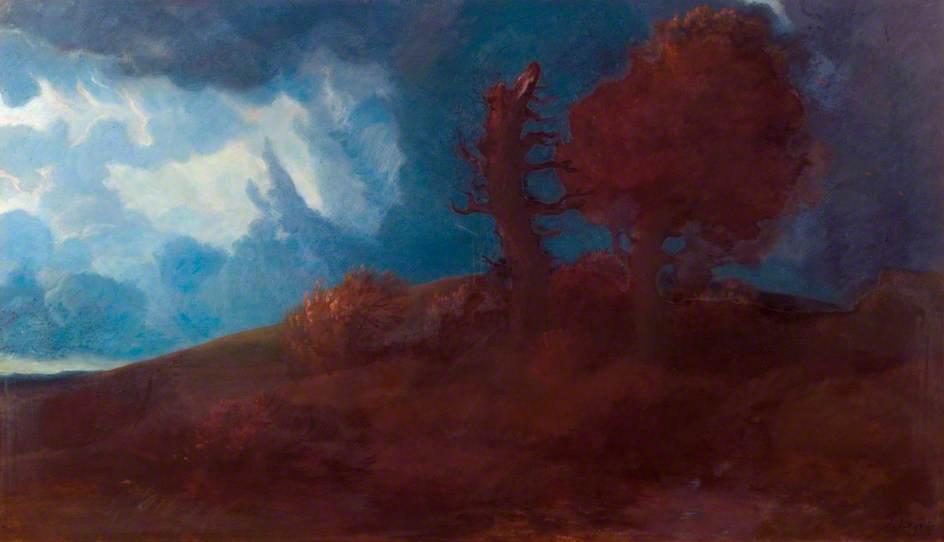 Landscape With A Road Over A Hill — Alphonse Legros