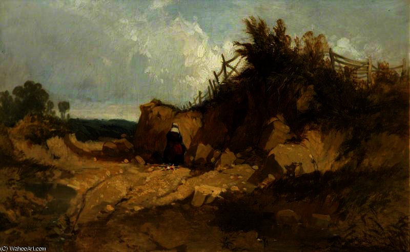 Landscape With A Woman In A Quarry — William James Müller