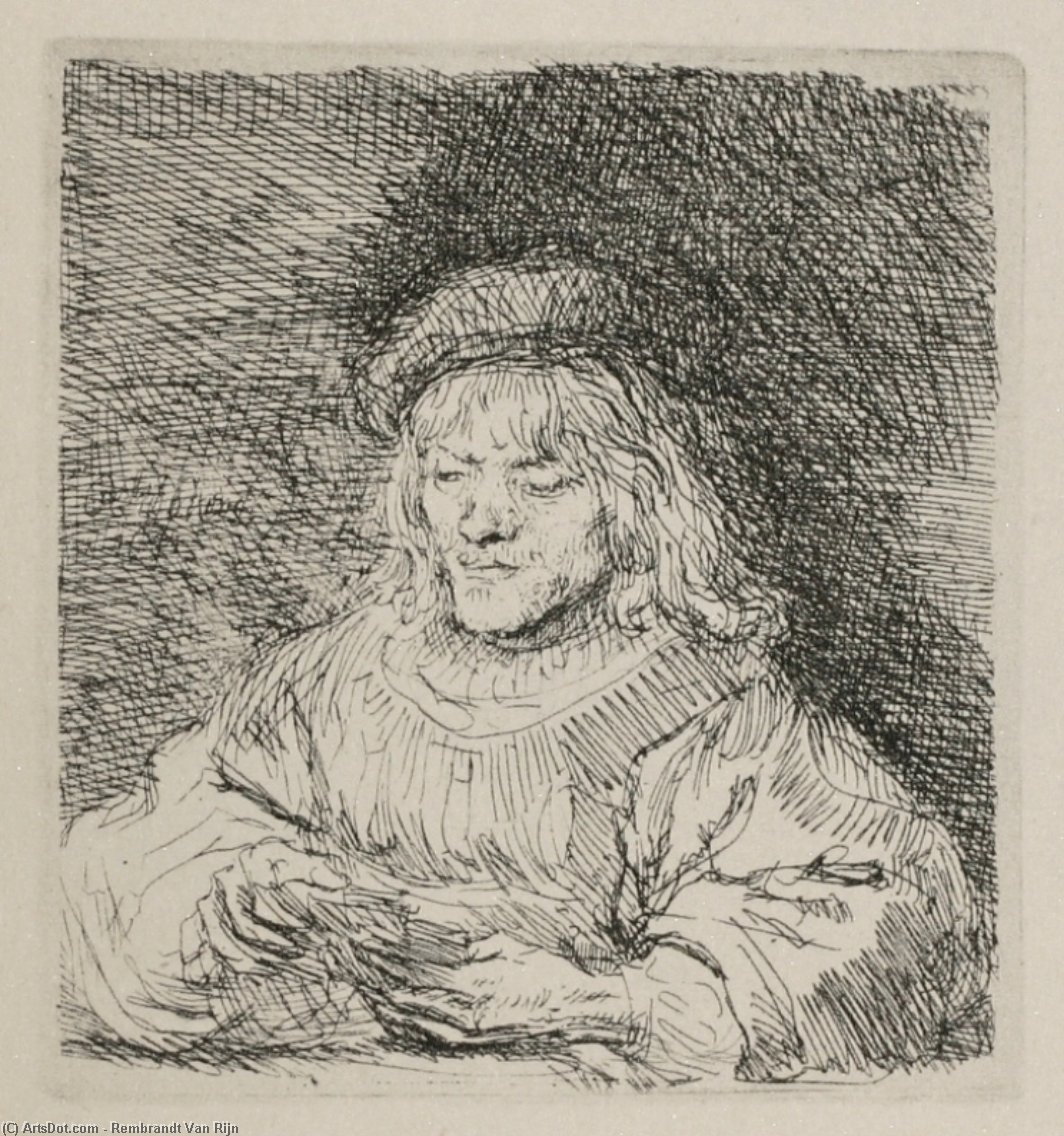 A Man Playing Cards — Rembrandt Van Rijn