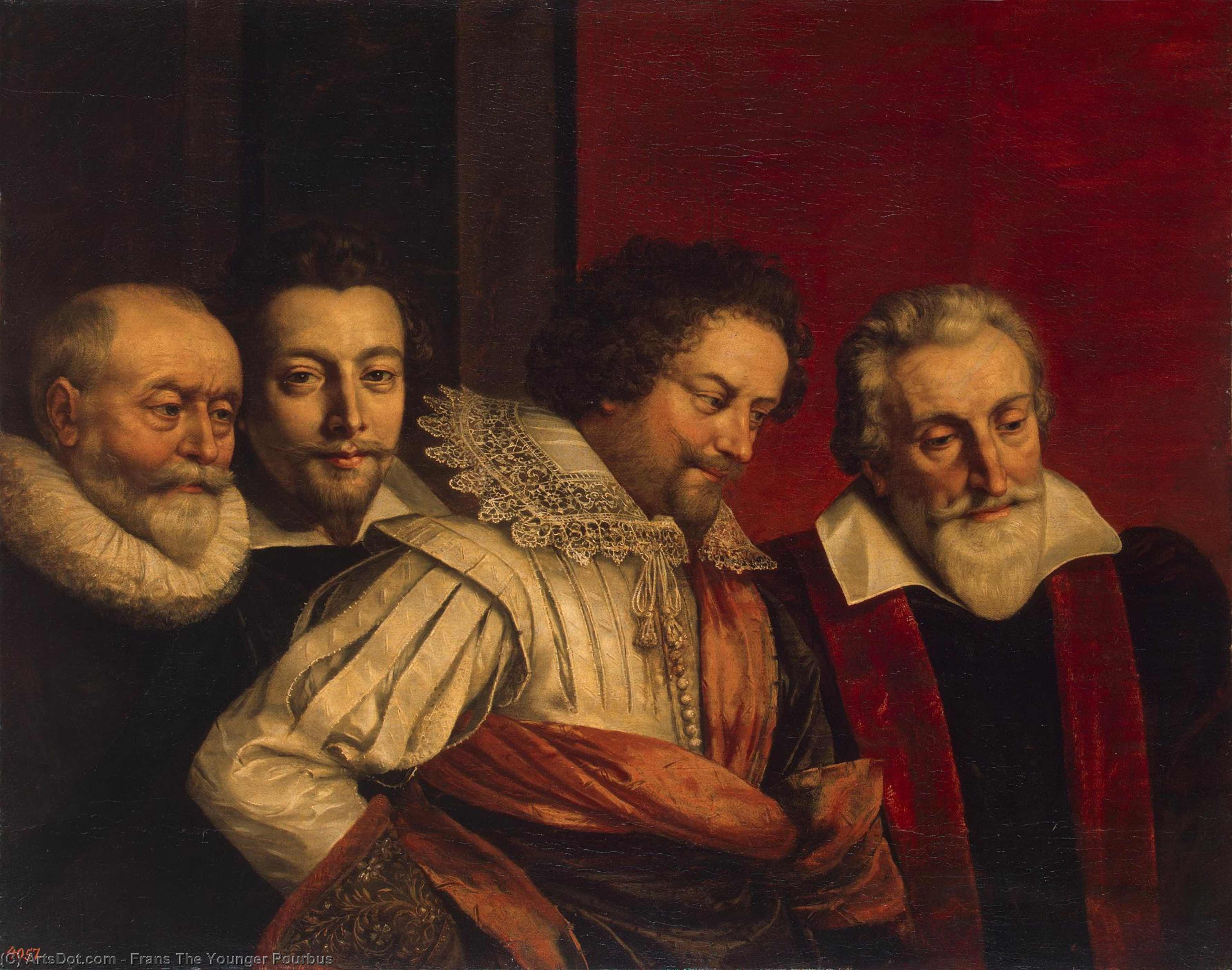 Portrait Of Four Members Of The Paris Council — Frans The Younger Pourbus