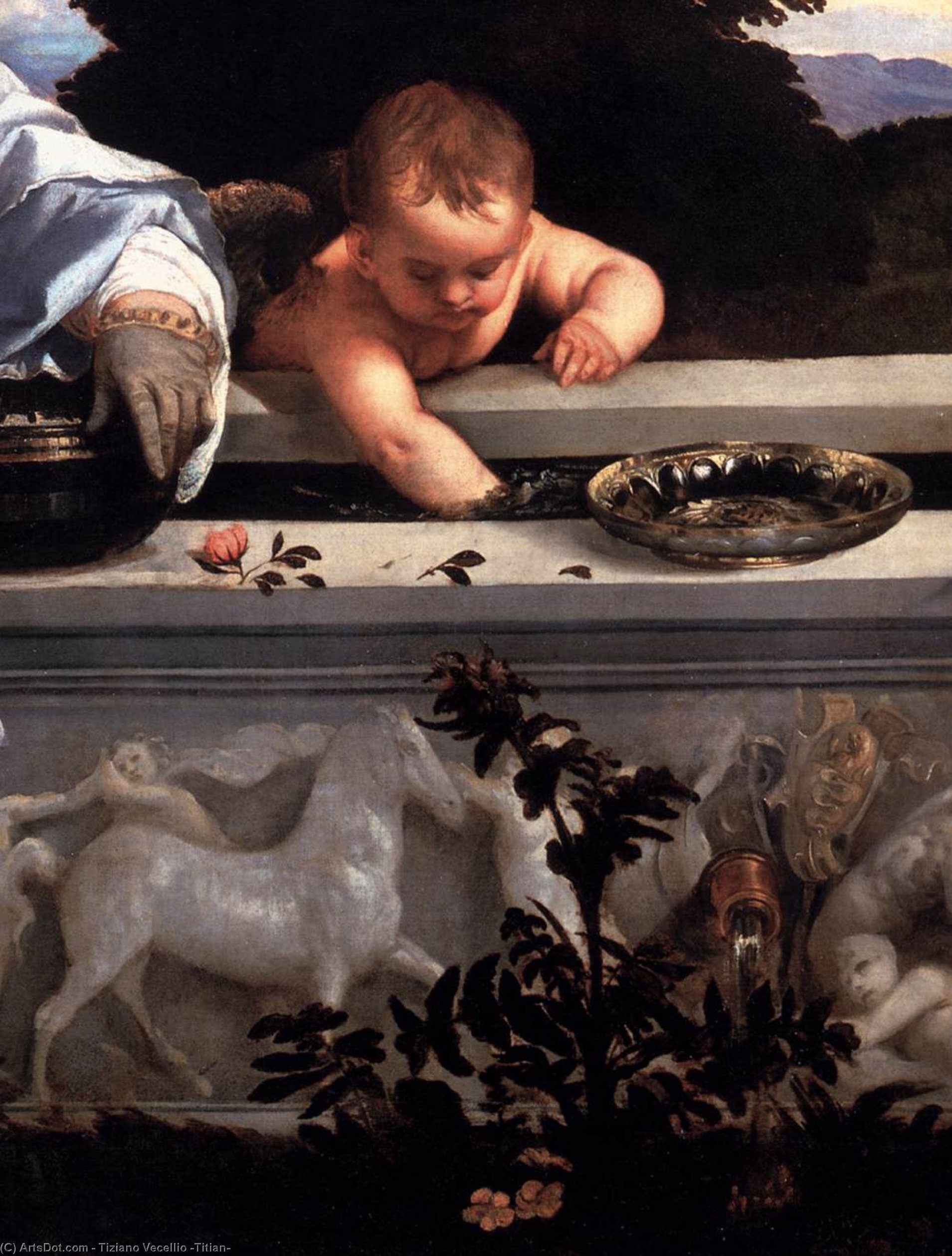 Sacred And Profane Love (detail) — Titian