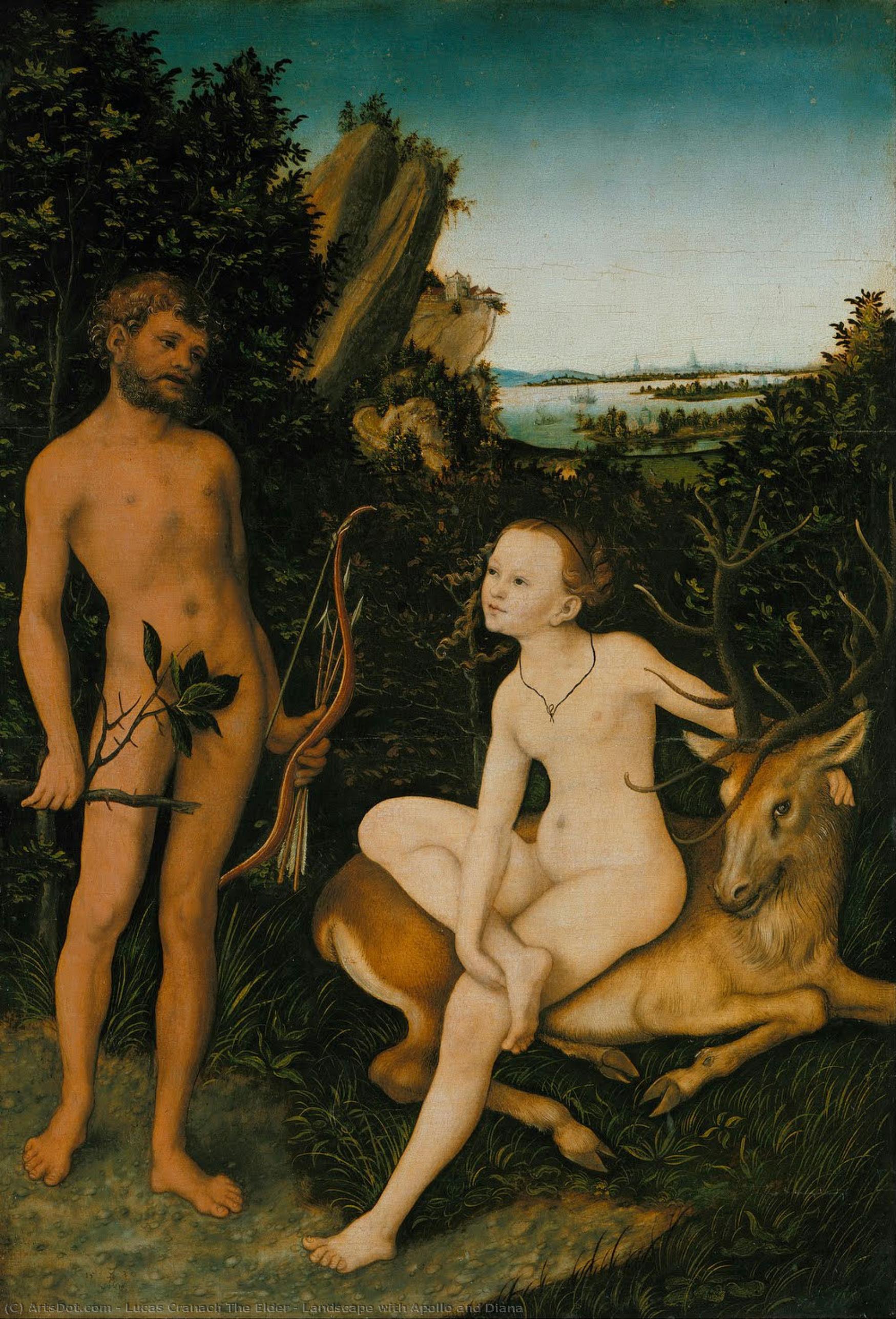 Landscape With Apollo And Diana — Lucas Cranach The Elder