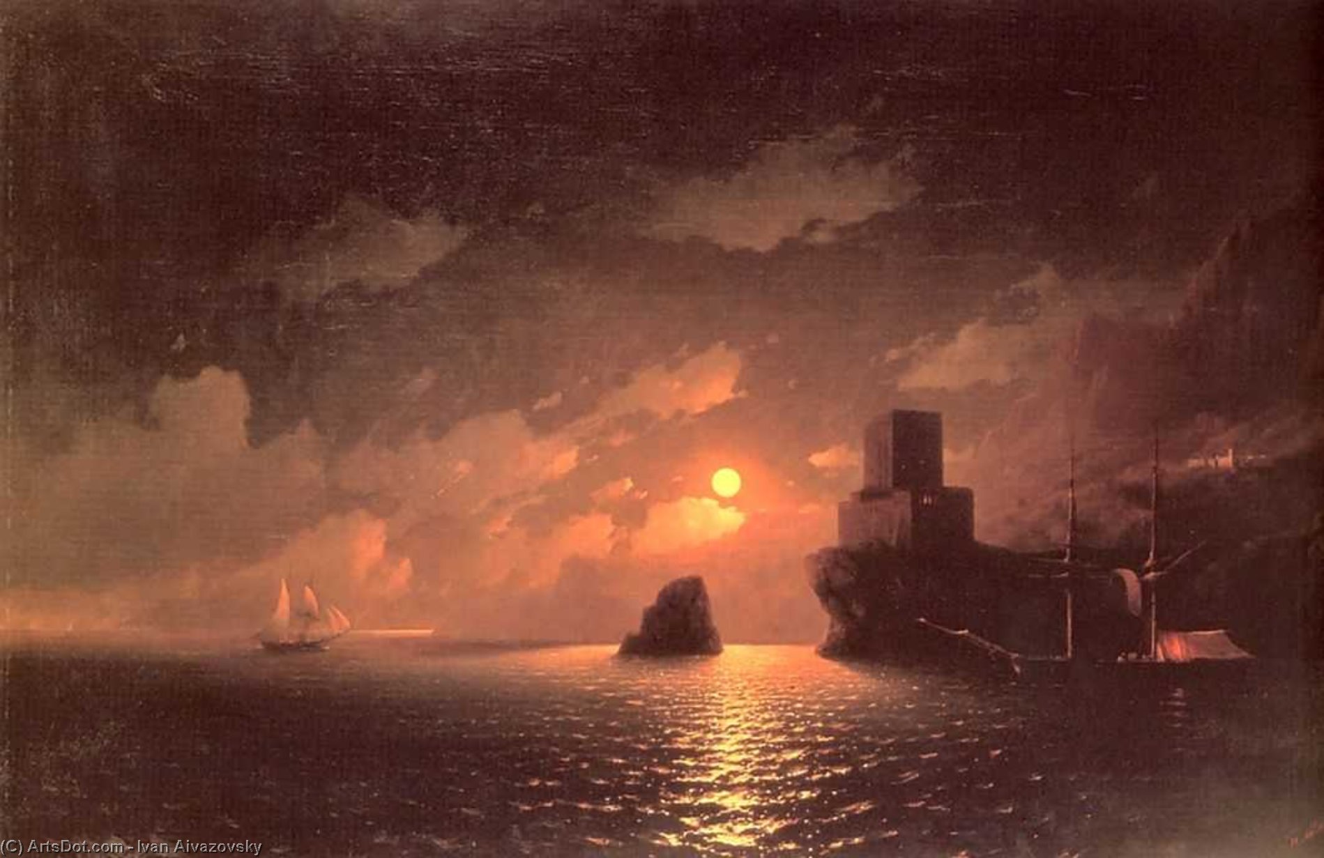 A Lunar Night — Ivan Konstantinovich Aivazovsky