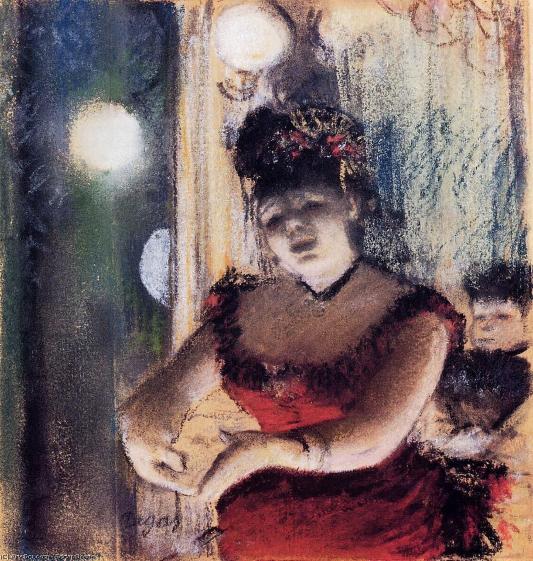 Singer In A Cafe-concert — Edgar Degas