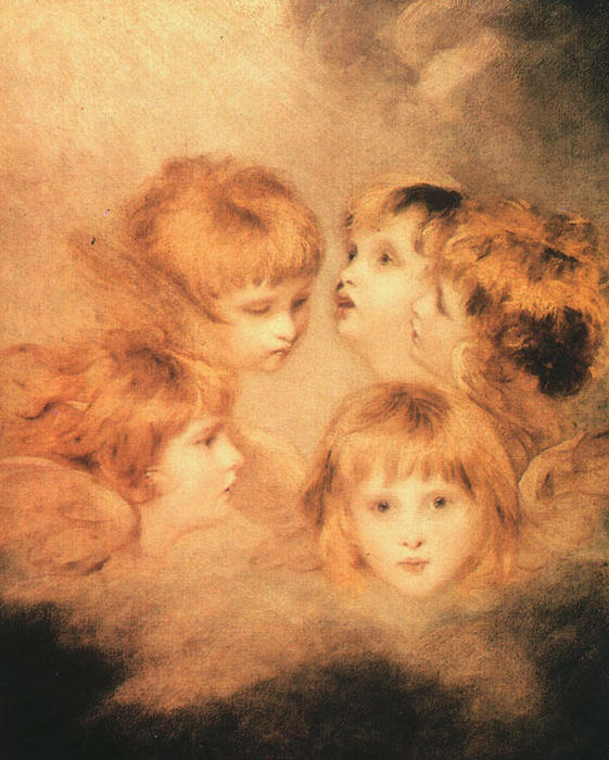 A Cherub Head In Different Views — Sir Joshua Reynolds