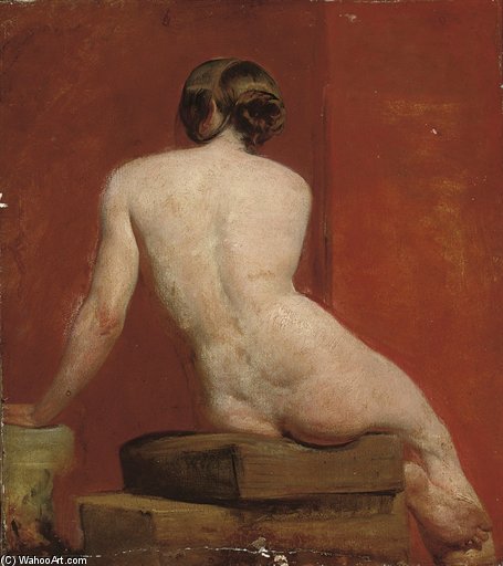 Seated Female Nude - — William Etty