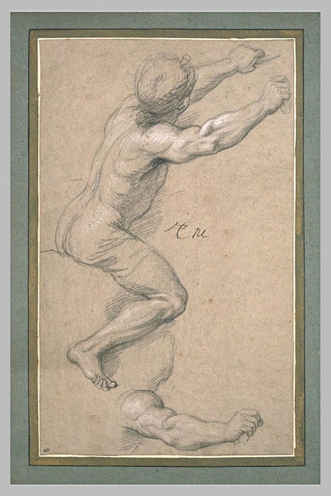 Cavalier, De Profil, Les Deux Bras En Avant ; Bras — Charles Le Brun