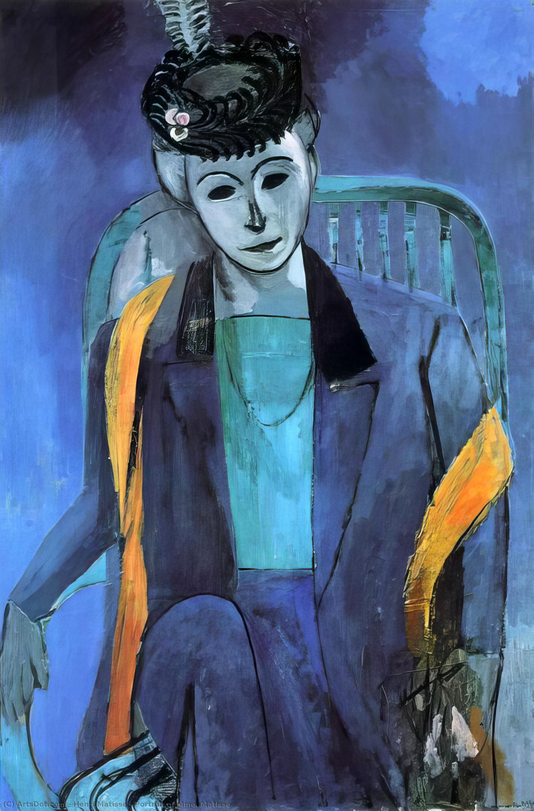Portrait Of Mme. Matisse — Henri Matisse