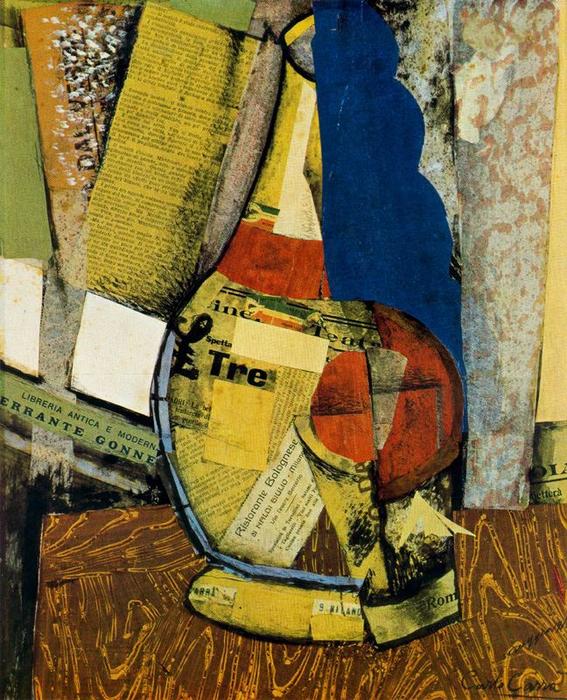 Fiasco E Bicchiere — Carlo Carrà