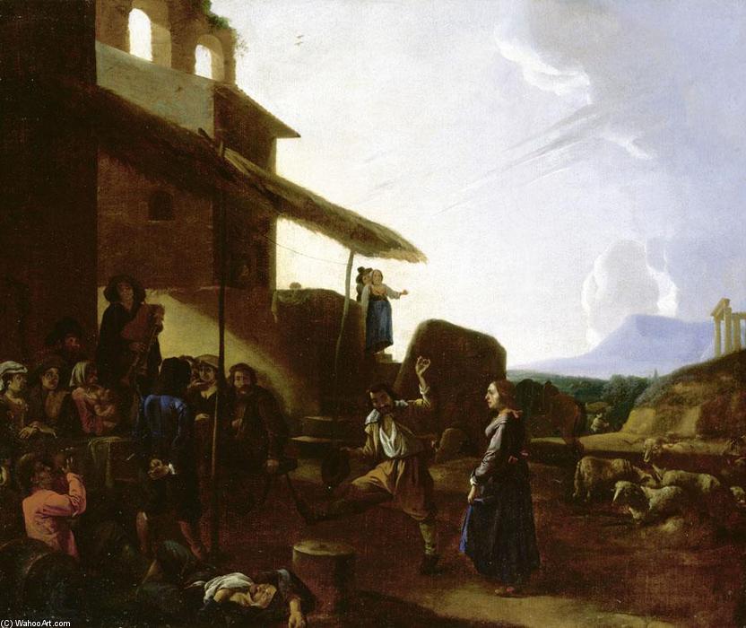 Street Scene In Rome — Michelangelo Cerquozzi