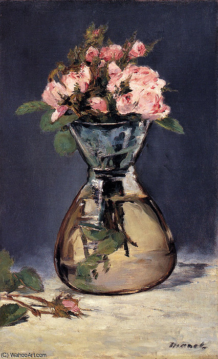 Moss Roses In A Vase — Édouard Manet