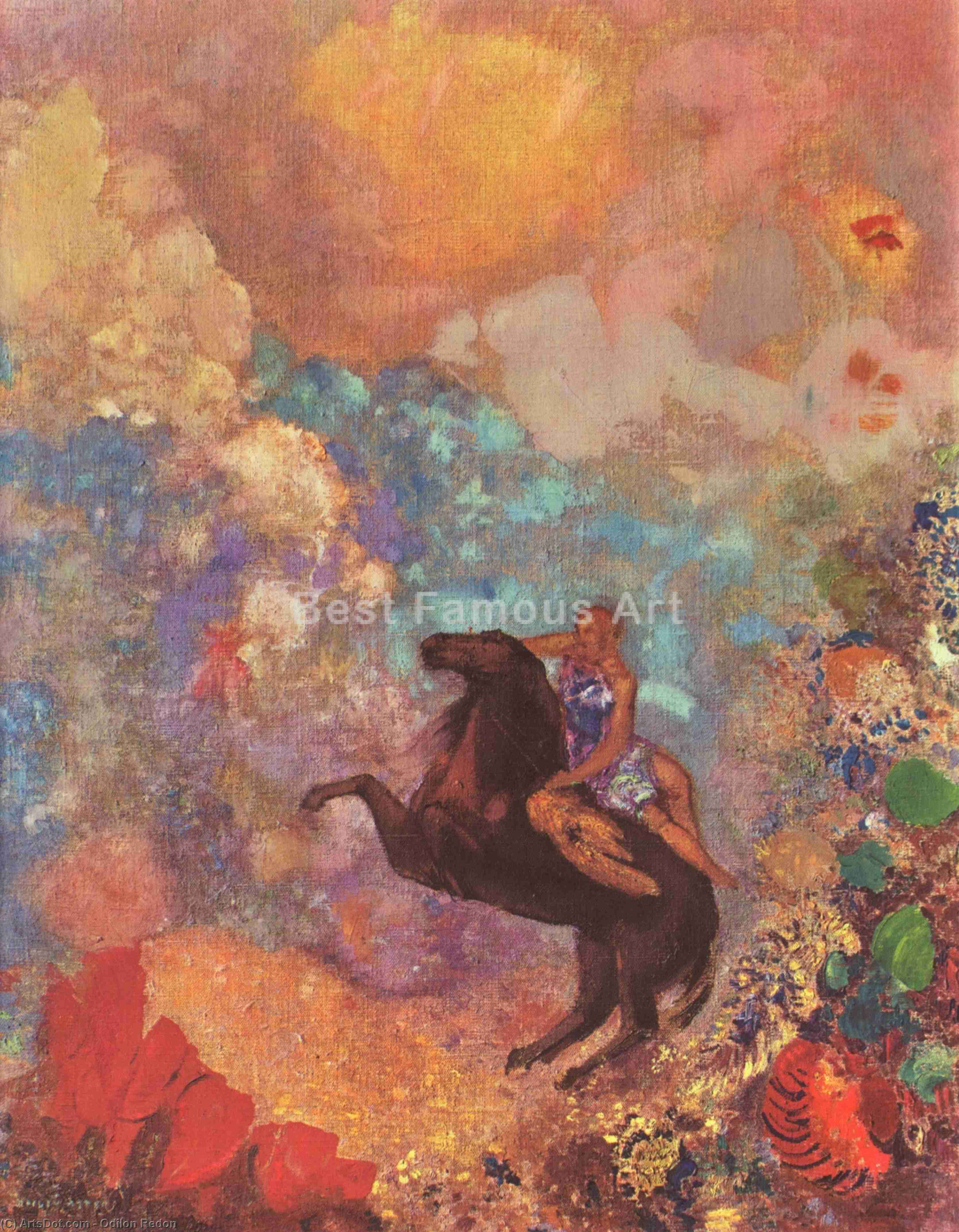 Muse On Pegasus — Odilon Redon