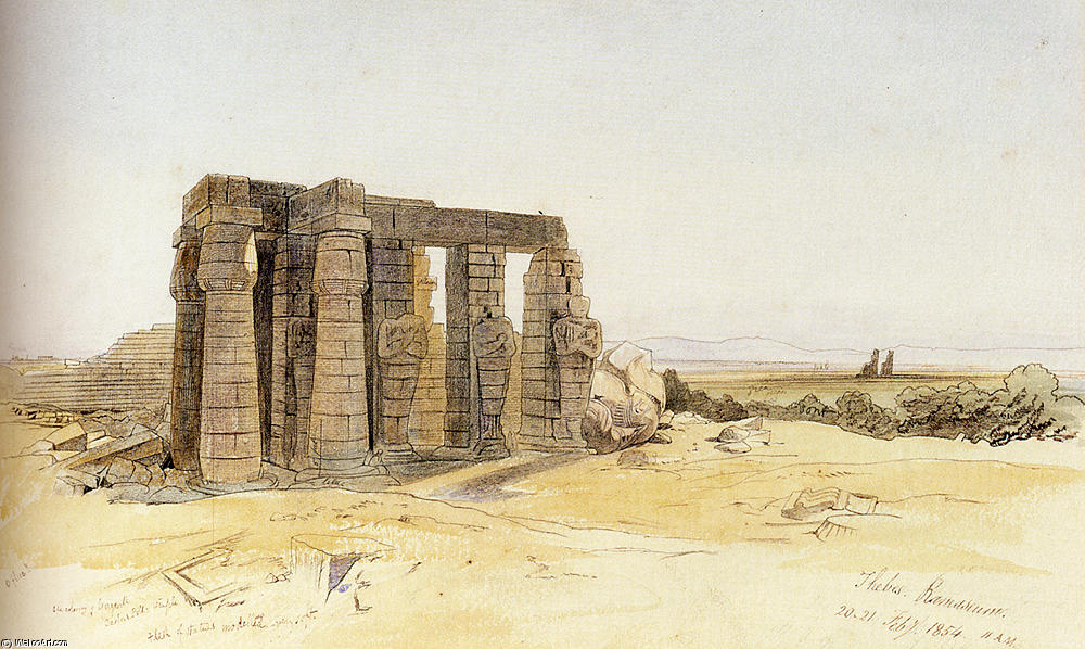 The Ramesseum, Thebes — Edward Lear