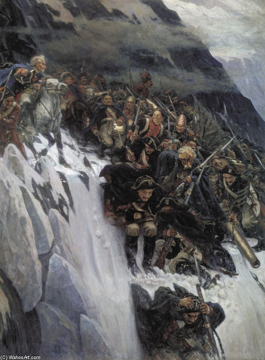 Russian Troops Under Suvorov Crossing The Alps — Vasily Ivanovich Surikov