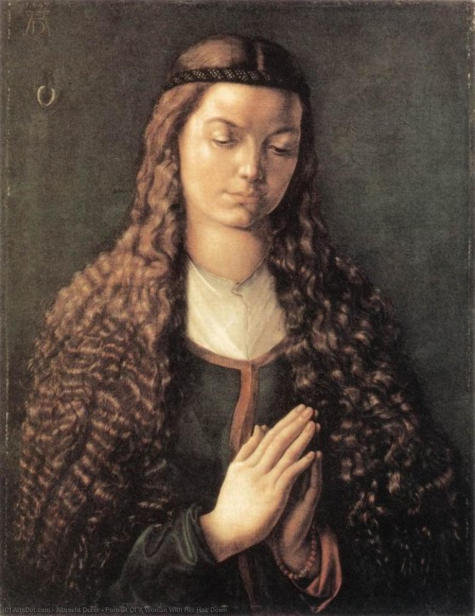 Portrait Of A Woman With Her Hair Down — Albrecht Dürer