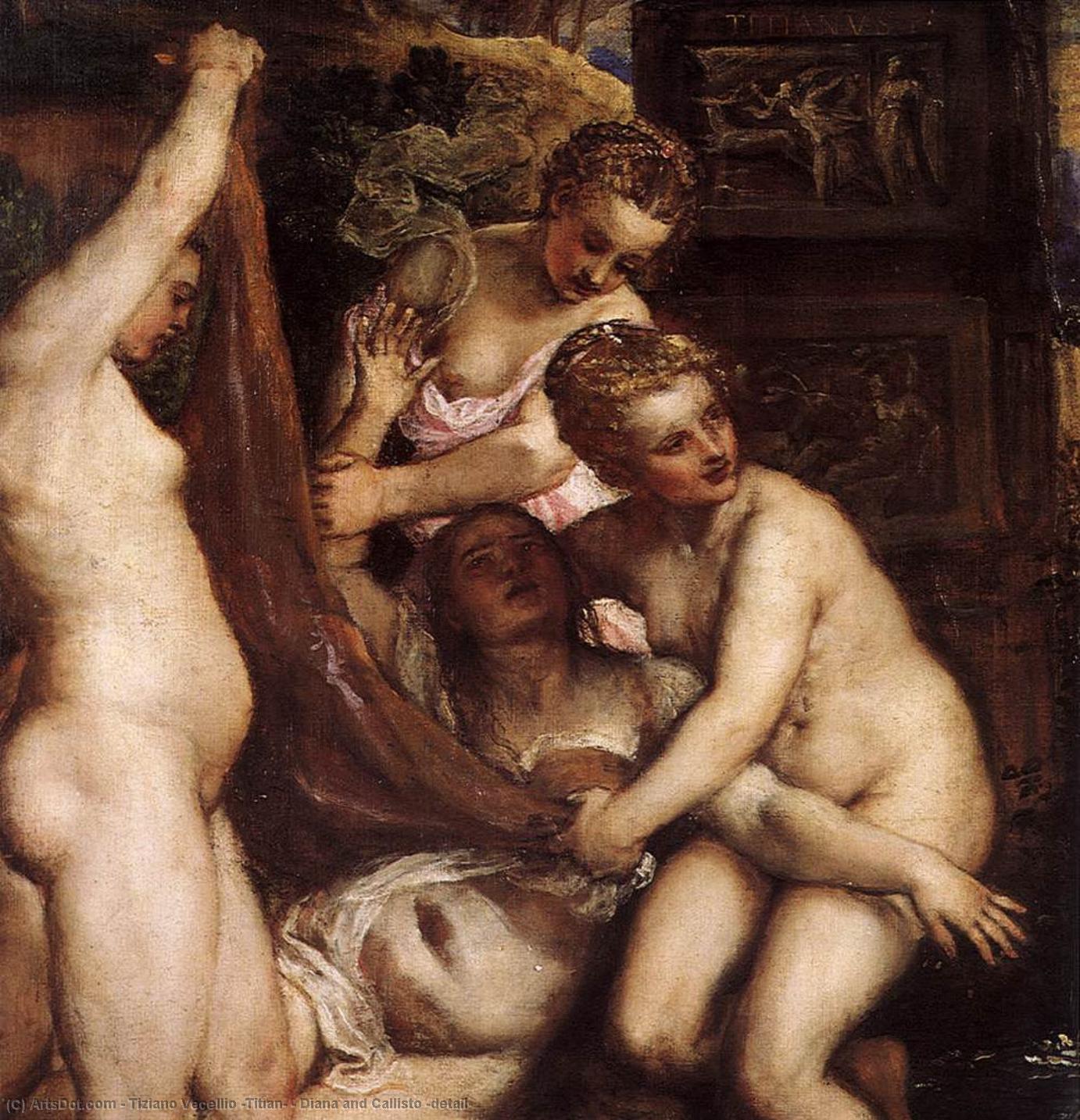Diana And Callisto (detail) — Titian