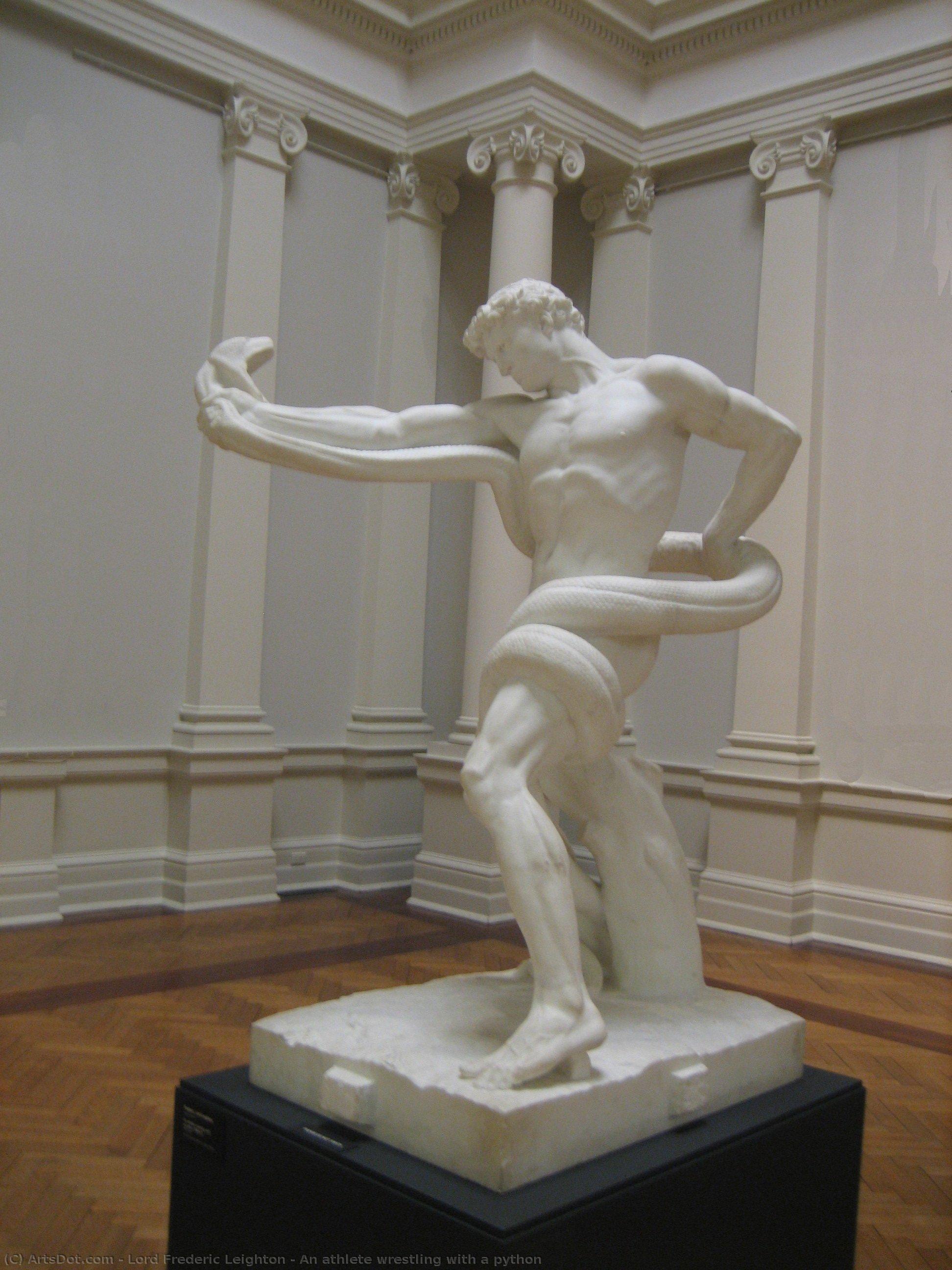 An Athlete Wrestling With A Python — Sir Frederic Lord Leighton