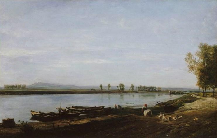 La Seine À Bezons — Charles-françois Daubigny