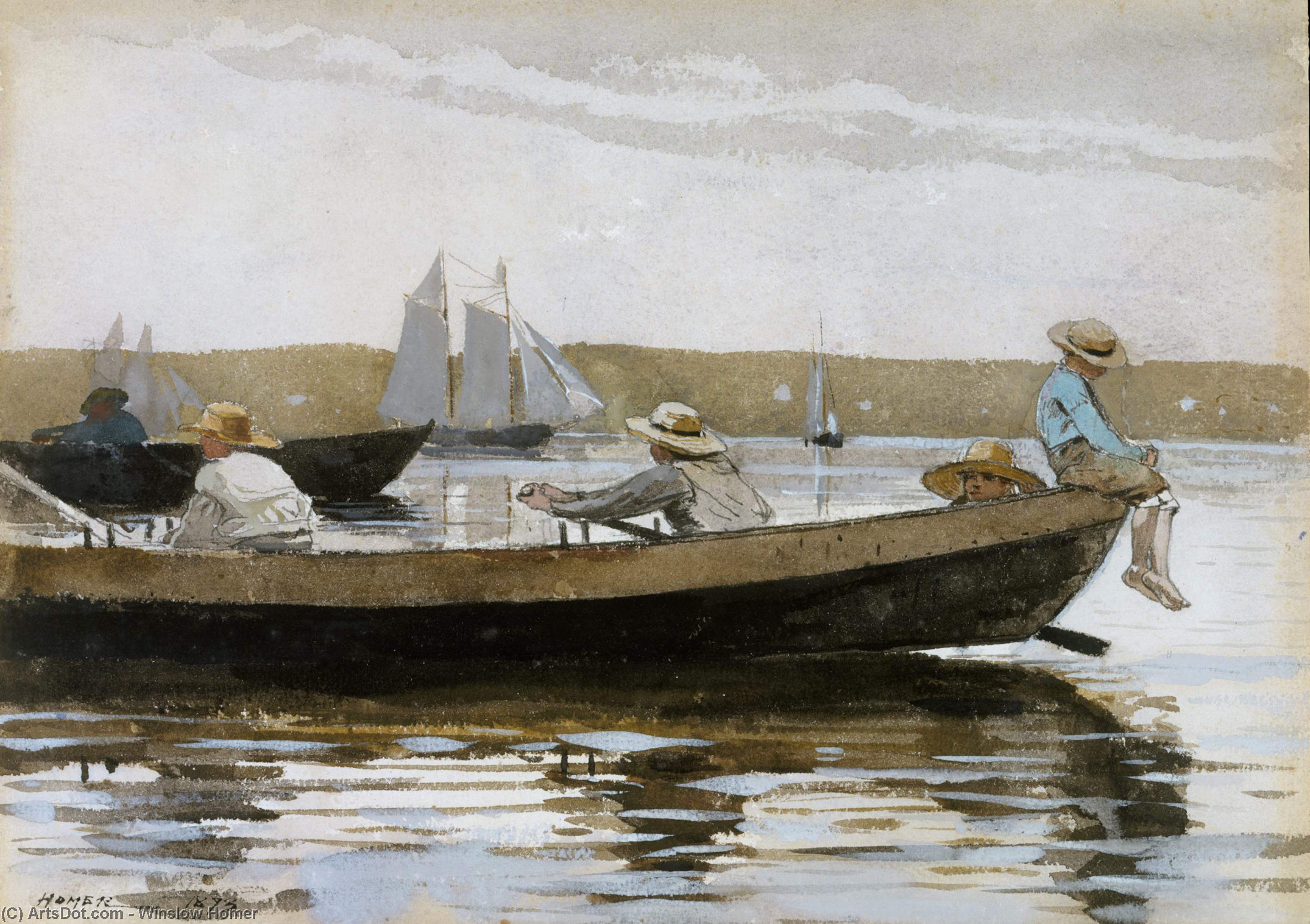 Fisher Folk In Dory — Winslow Homer