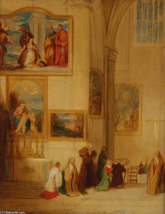 Interior Of A Church — John Scarlett Davis