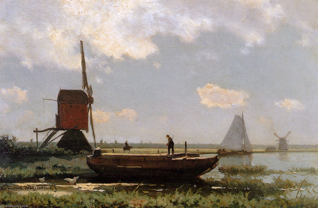 River Landscape — Johan Hendrik Weissenbruch