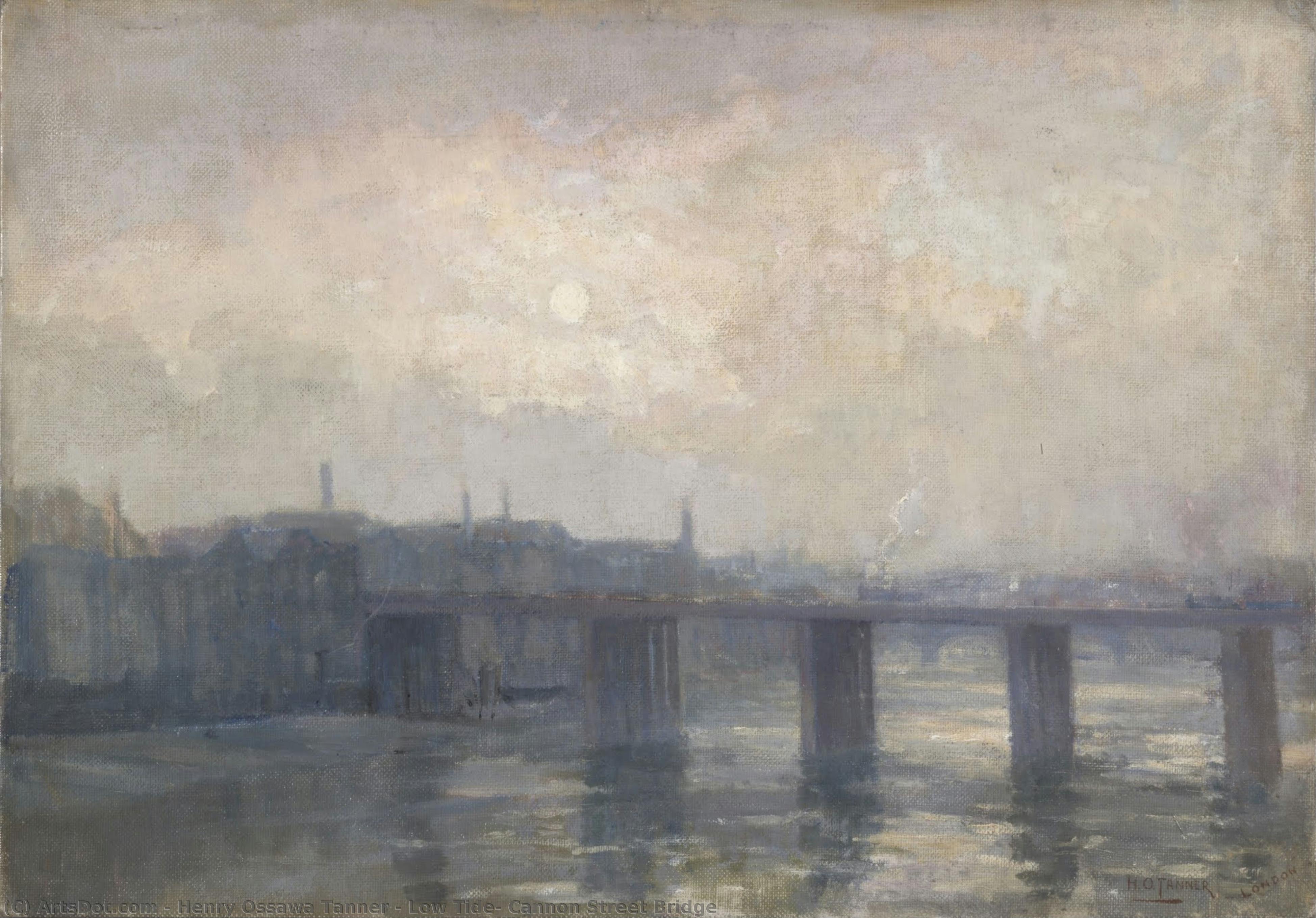Low Tide, Cannon Street Bridge — Henry Ossawa Tanner