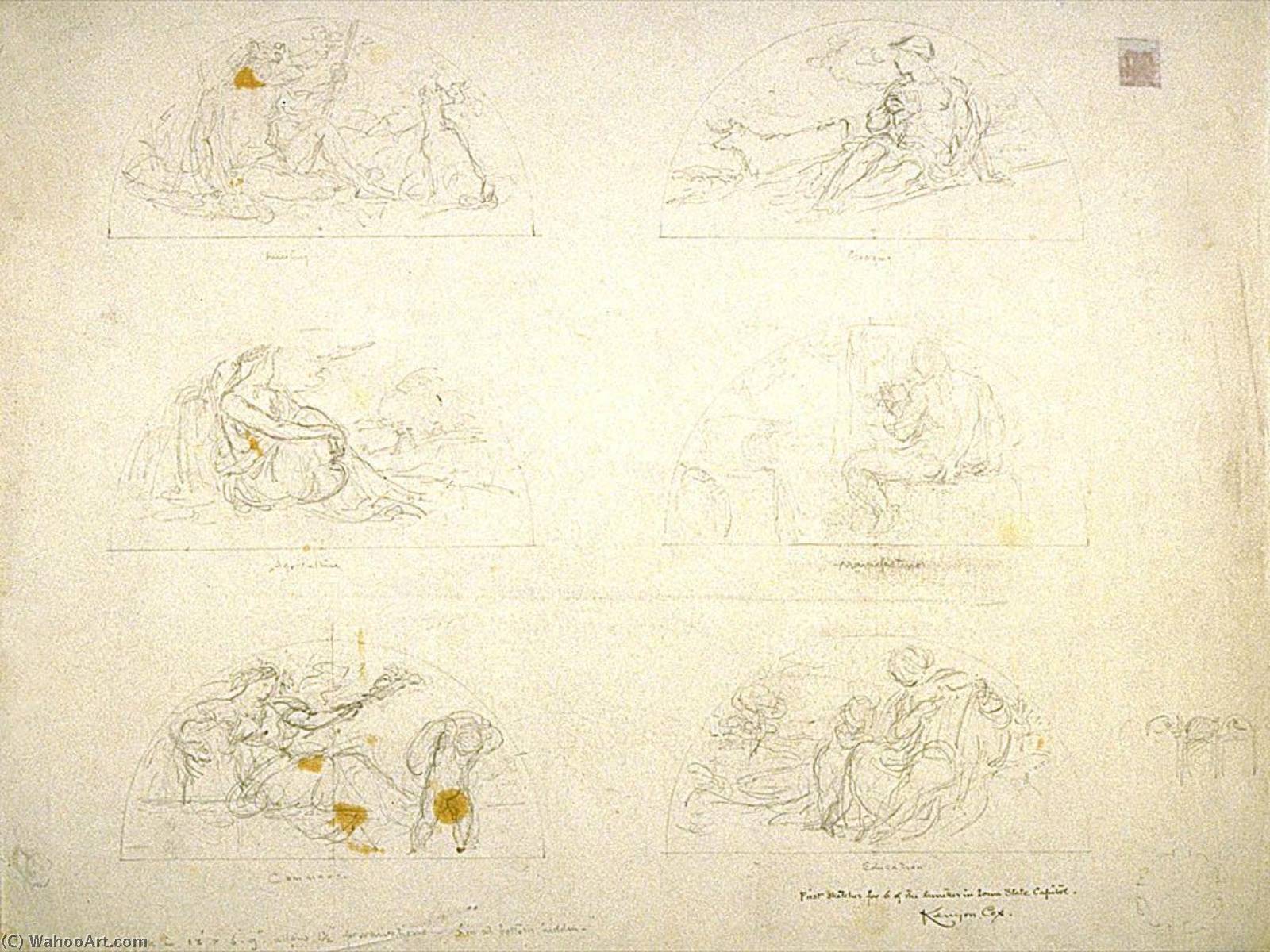 (iowa State Capitol Rotunda) (study For Six Lunettes) — Kenyon Cox
