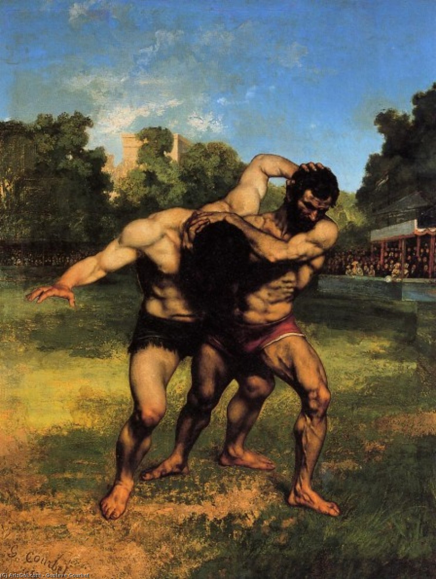 The Wrestlers — Gustave Courbet