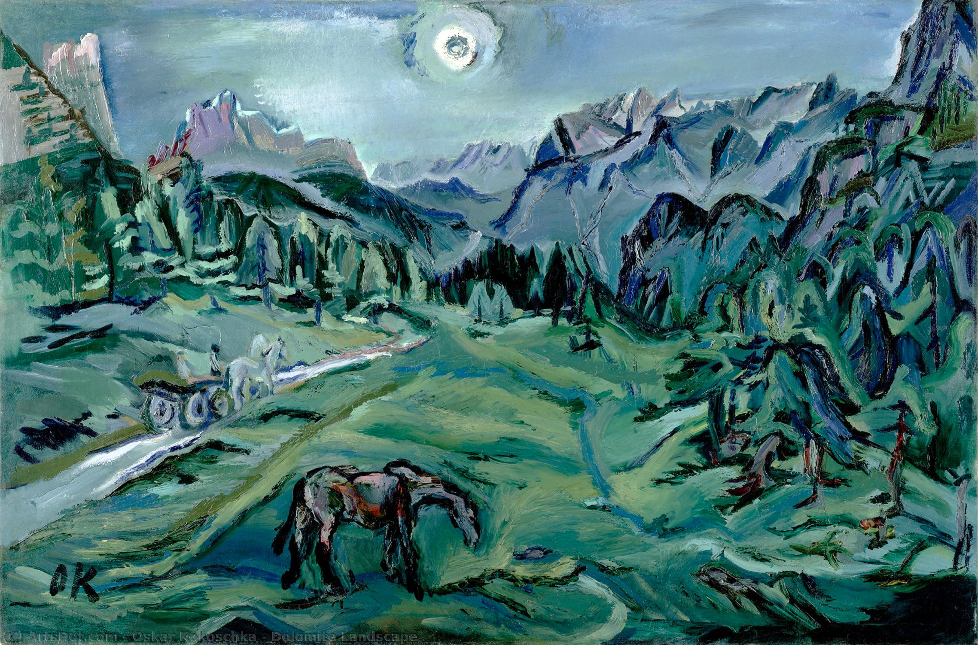Dolomite Landscape — Oskar Kokoschka