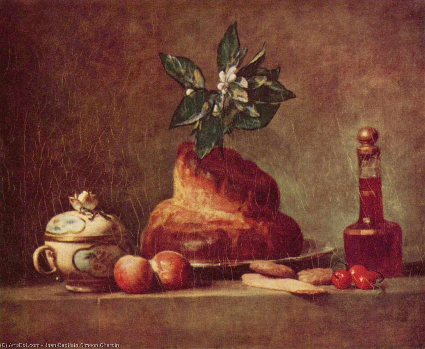 Still Life With Brioche — Jean-baptiste-siméon Chardin