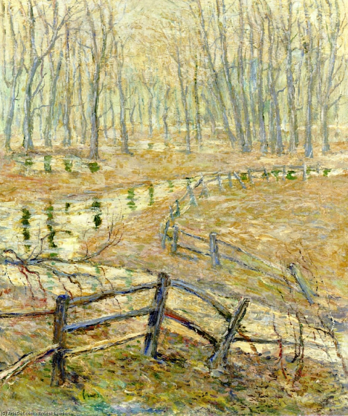 Landscape With Stream — Ernest Lawson