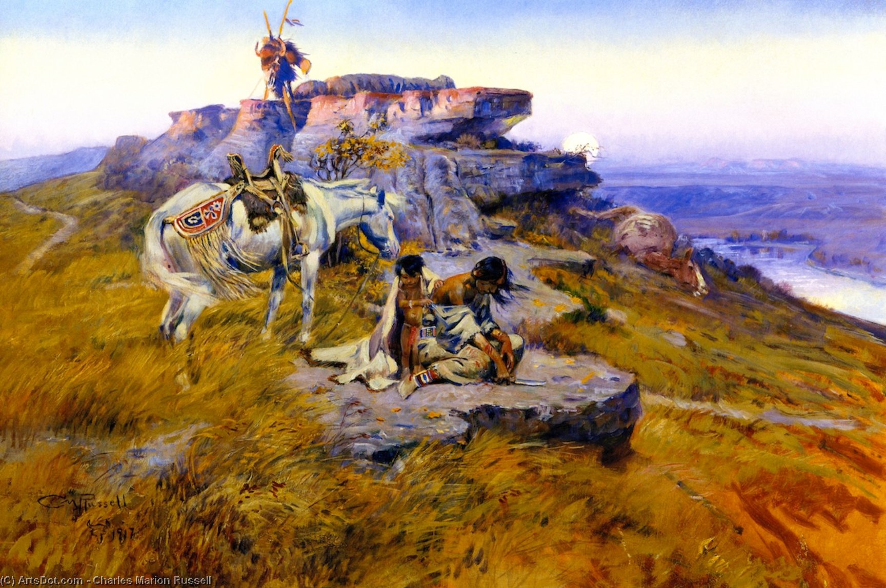 Her Heart Is On The Ground — Charles Marion Russell