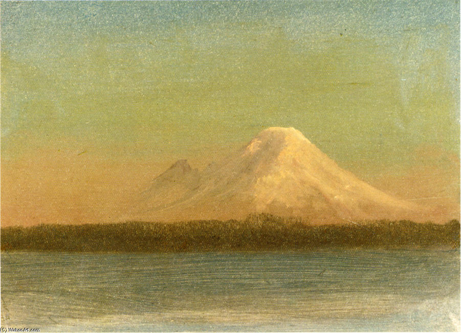 Snow-capped Moutain At Twilight — Albert Bierstadt