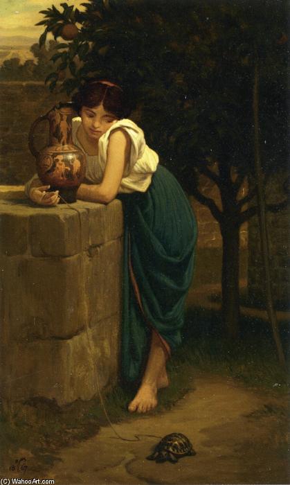 Etruscan Girl With Turtle — Elihu Vedder