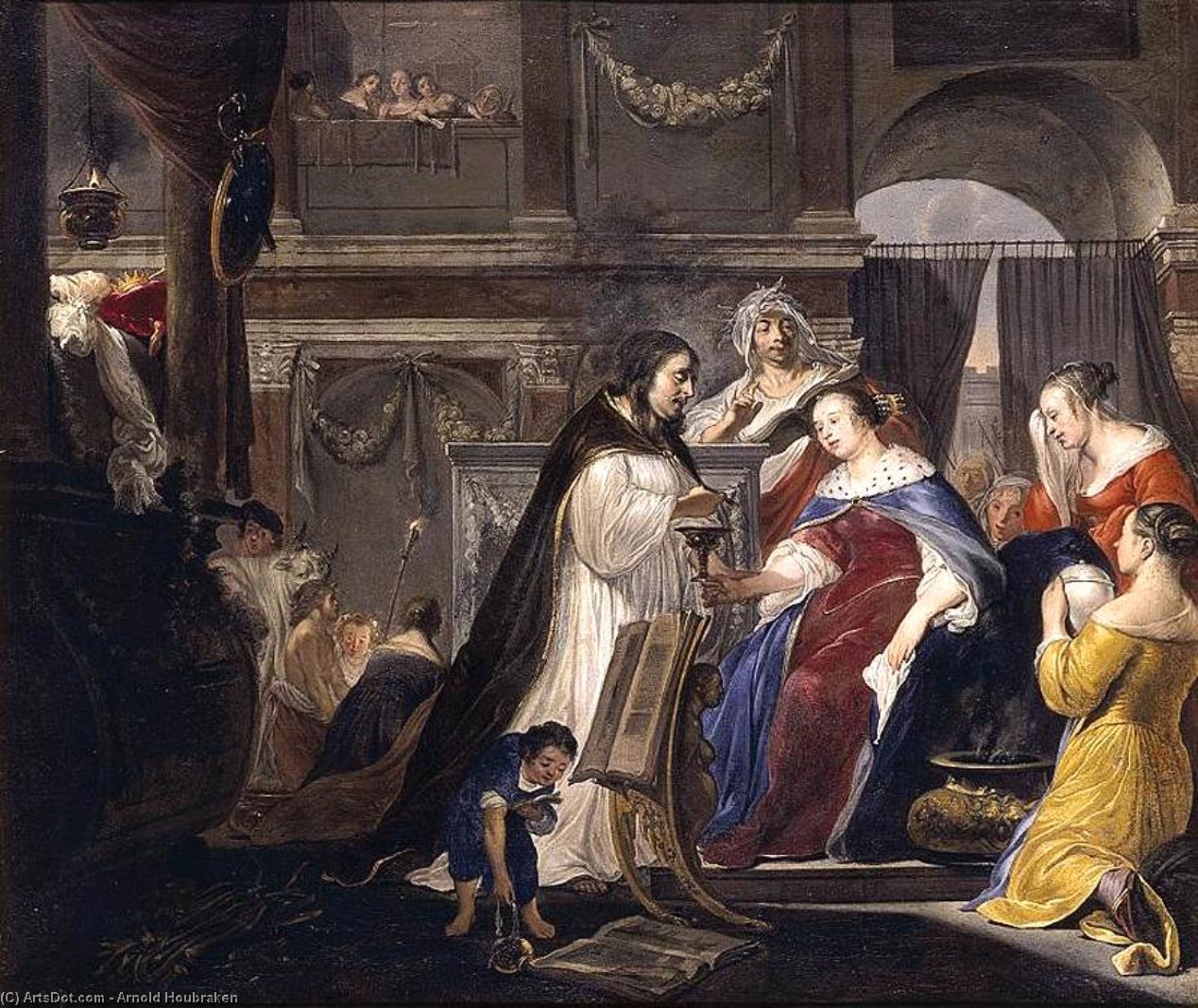 Commemoration Of King Mausolus By Queen Artemisia — Arnold Houbraken